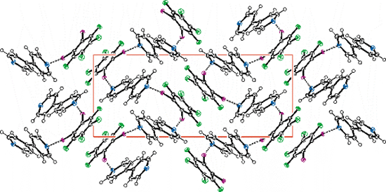 Wave-like chains in the crystal structure of the halogen-bonded complex between 4,4